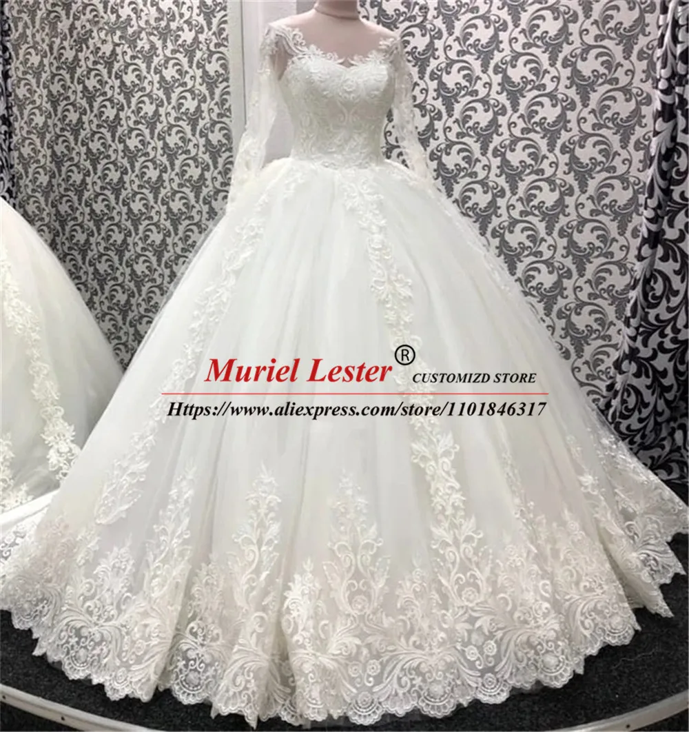 Gorgeous Women Marriage Wedding Dresses Plus Size Arabic African Princess Ball Gown Bridal Formal Party Dress Lace Up Back 2023