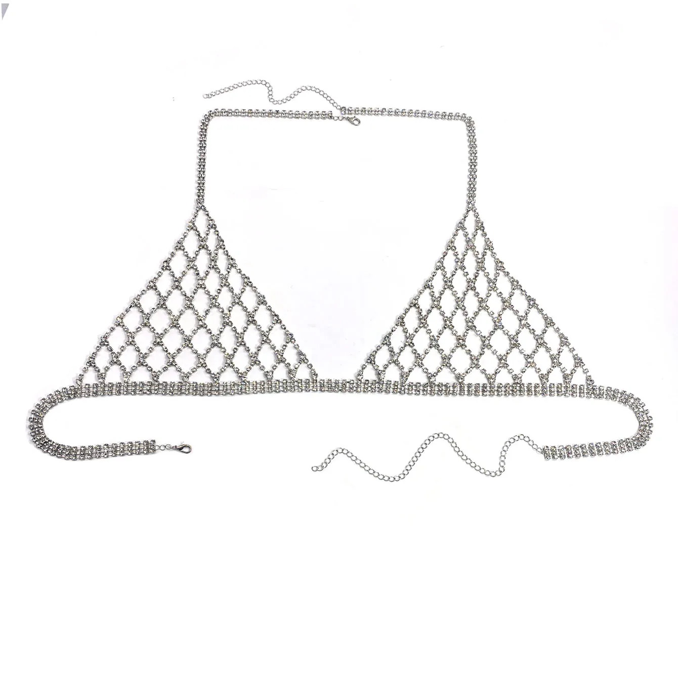 Conjunto de bikini de lujo Sexy para mujer, cadena corporal, sujetador de cristal, Tanga, malla, regalo de fiesta