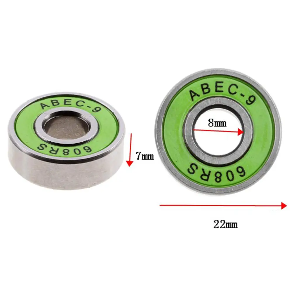 Abec 9 roulement de skateboard 8x22x7mm, lot de 8 pièces 608RS