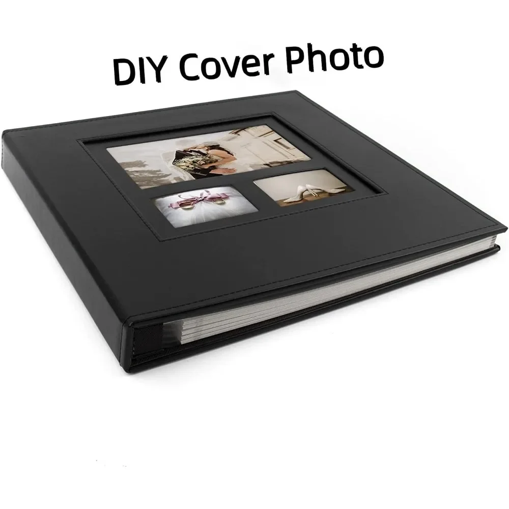 6 Pack 12.8x13.2 In Large Self-Stick Page Photo Album, Self Adhesive Leather Cover Albums Hold Magnetic Photo Album