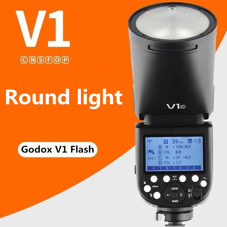 Godox V1 Flash V1C V1N V1S V1F V1O V1P TTL 1/8000s HSS lithium battery Speedlite Flash with Xpro Trigger for Canon Nikon Sony