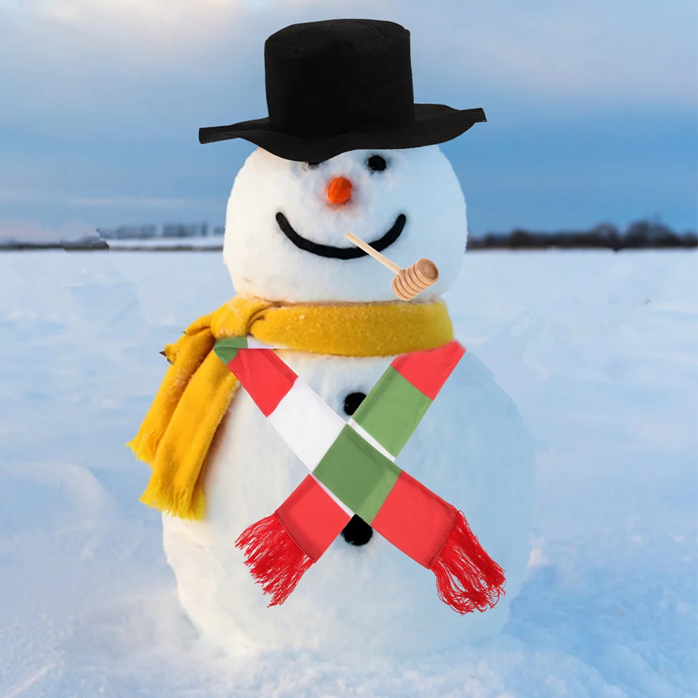 

1Set DIY Snowman Decoration Accessories Christmas Snowman Dressing Kit Hat Nose Arms Buttons Family Winter