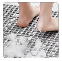 Oversized bath mat TPE suction cup non-slip bath mat Strong suction mildew proof shower mat with suction cup bathroom products