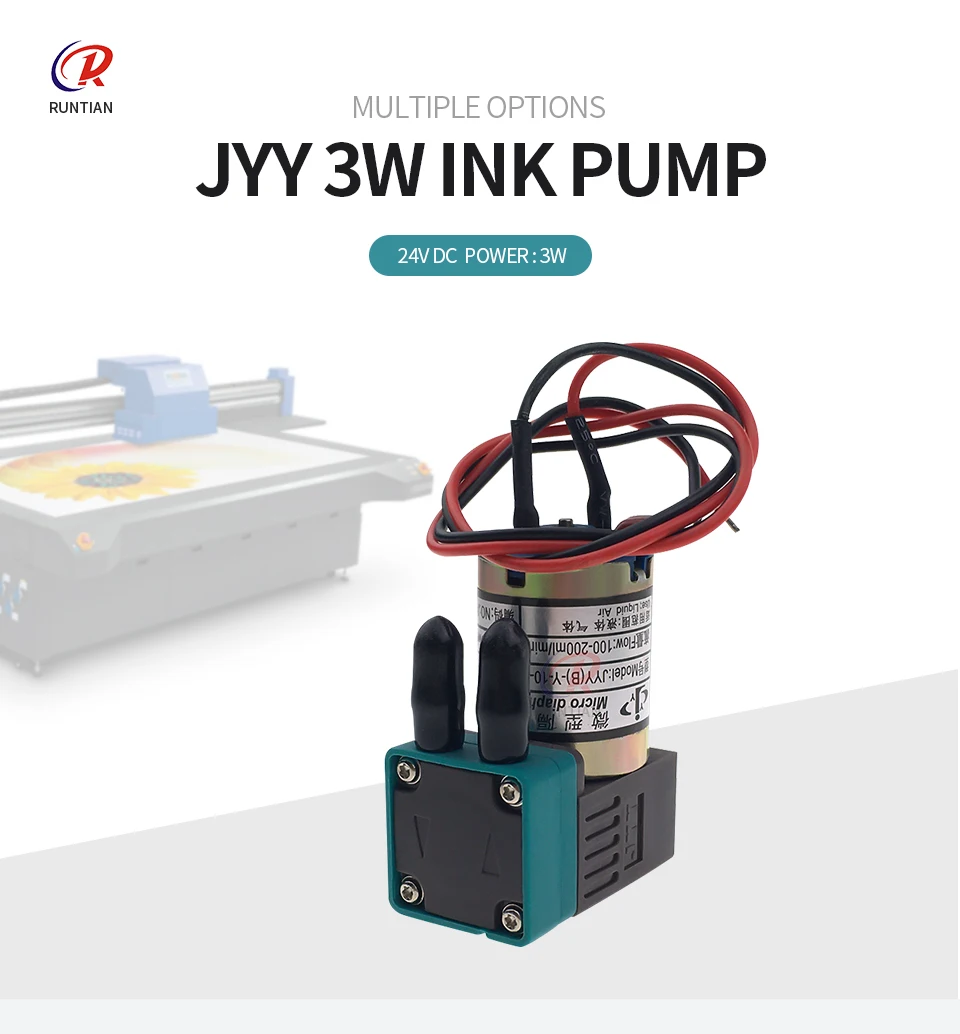 JYY 3W Kleine Tintenpumpe für Großformatdrucker-Ersatzteile JYY(B)-Y-10-I 24VDC 100-200ml/min für Flora Allwin Human – Detail 2