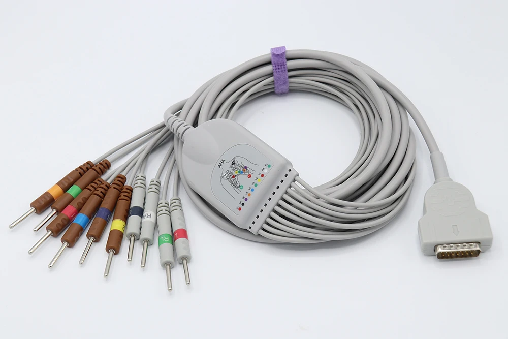 MAC Series compatibele 3.5m 10-Lead Integrated ECG Cable AHA/IEC