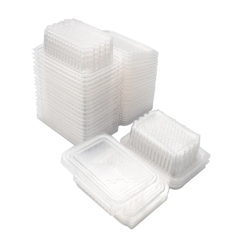 10 Pcs Honeycomb Square Box Package Food Grade Plastic Comb Honey Box for Honey Sale Beekeeping Tools Beehive Equipment