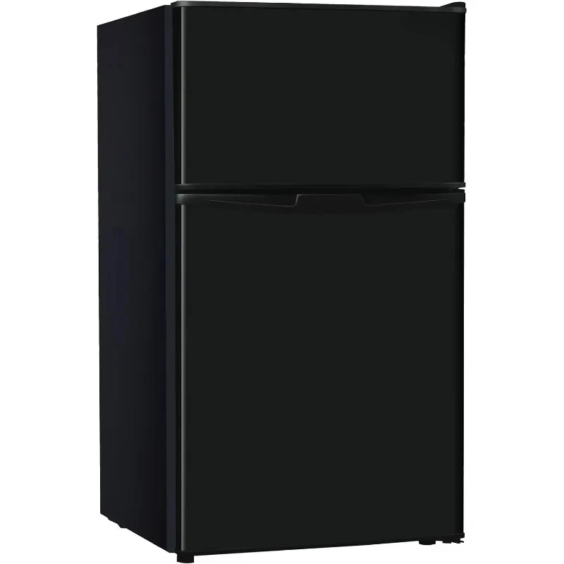 Compact Refrigerator Freezer Kitchen Appliances Doors Adjustable Thermostat  Portable Refrigerator