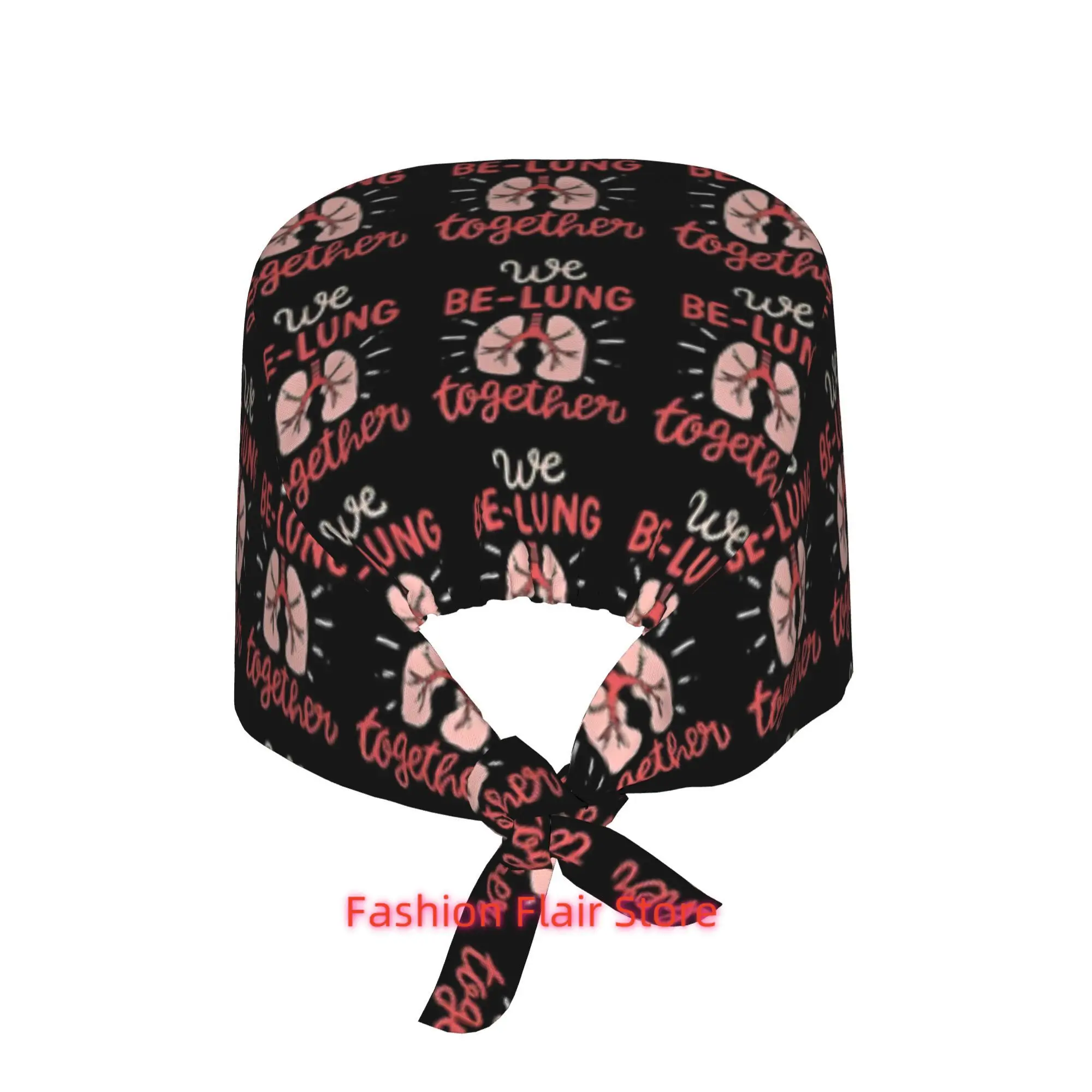 We Be Lung Together Adjustable Lightweight Cap with Lung Pattern - & for Nurses, Chefs, Engineers - Color-Coded for Identificati
