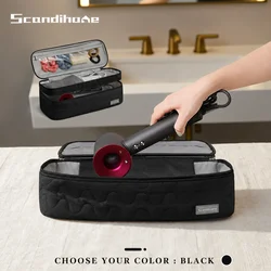 Hair Dryer Case Portable Hairdressing Tools Storage Bag, Double Layer Travel Curling iron clip Brush Organizer Box, Carrying Cas