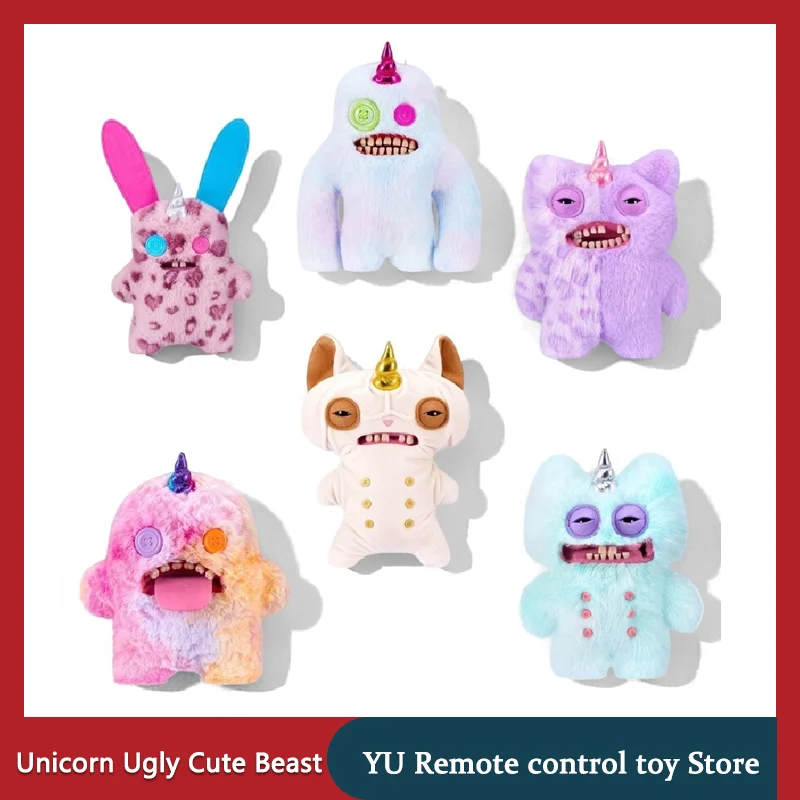 

Official Fuggler Funny Ugly Monster Unicorn Plush Toy Soft Fluffy Plush Doll Quirky Collectible For Adult Home Room Decor
