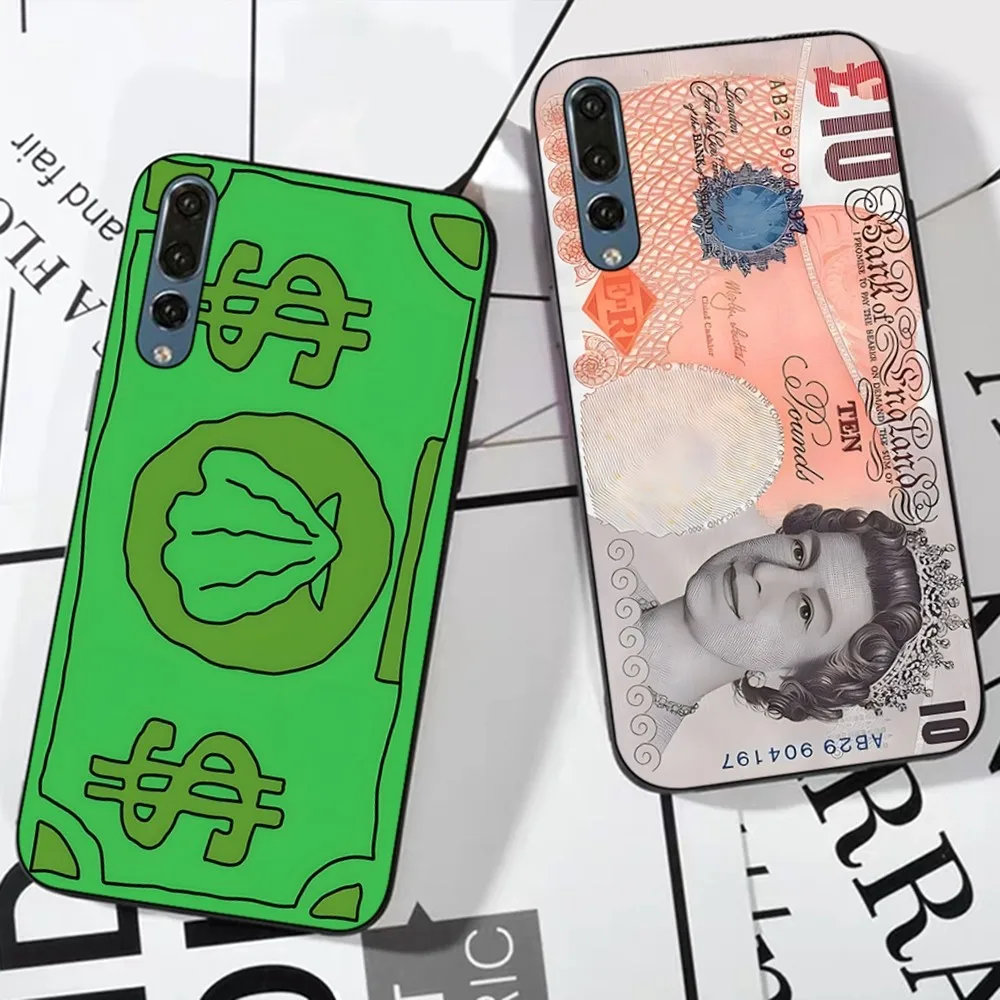 Banknote Dollar Cash Money Phone Case For Huawei P 8 9 10 20 30 40 50 Pro Lite Psmart Honor 10 Lite 70 Mate 20lite