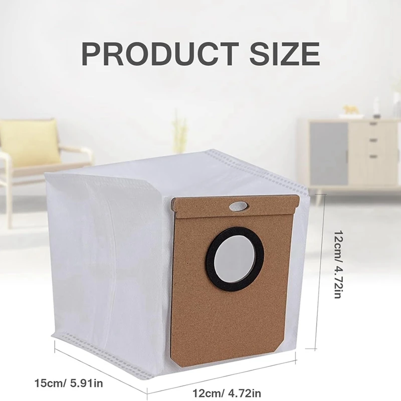 Saco de pó de substituição para aspirador robótico, adequado para Eufy L50 SES L60 SES Series, Conga Home 10000, 8090 Ultra, 9090 AI