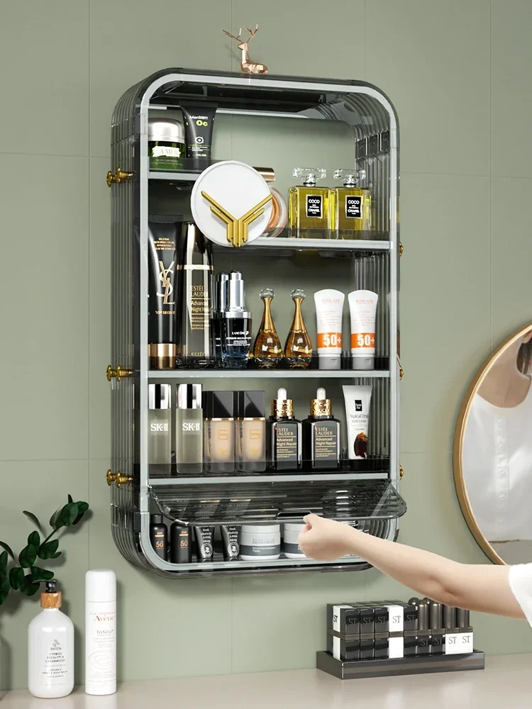 

#for cosmetics storage box, bathroom multi-layer storage rack, home bathroom non perforated wall storage rack