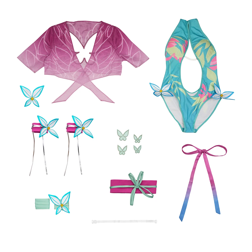 

Manluyunxiao Game Psylocke Breezy Butterfly Cosplay Costume Swimsuit Full Set Custom Size For Halloween Christmas Comic Con
