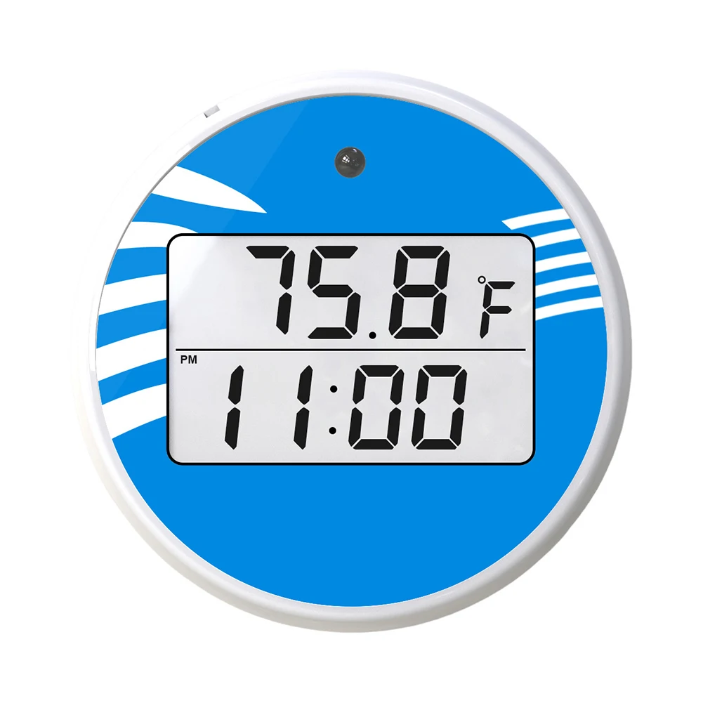 IJsbadthermometer met hoge en lage temperatuur alarmtimer Drijvende thermometer IP67 Waterdichte vlotterzwembadthermometer