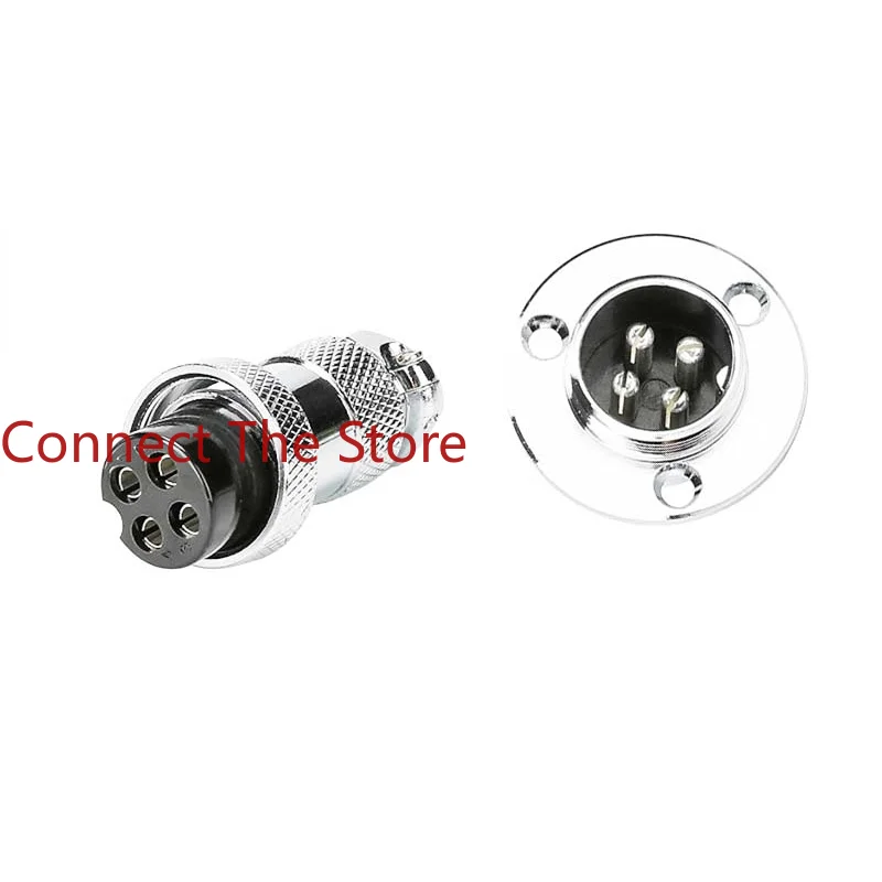 

1PCS Supply GX20-4P Aviation Plug Socket Connector With Flange Waterproof Cap 4-core M20-4-core DF20