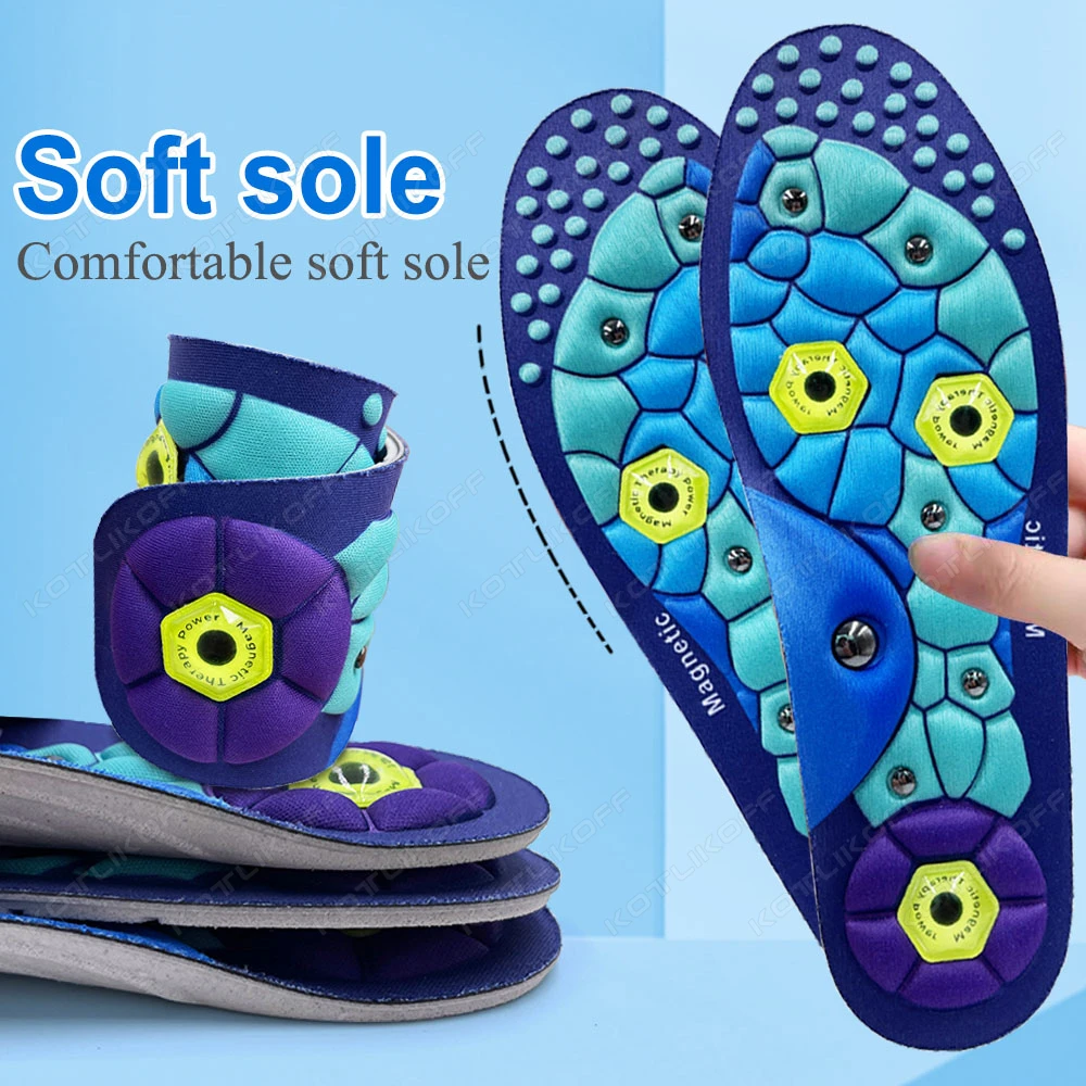 Unisex Magnetische Therapie Sport Inlegzolen Acupressuur Massage Steunzool Afslanken Gewichtsverlies Anti-vermoeidheid Gezondheidszorg Pads