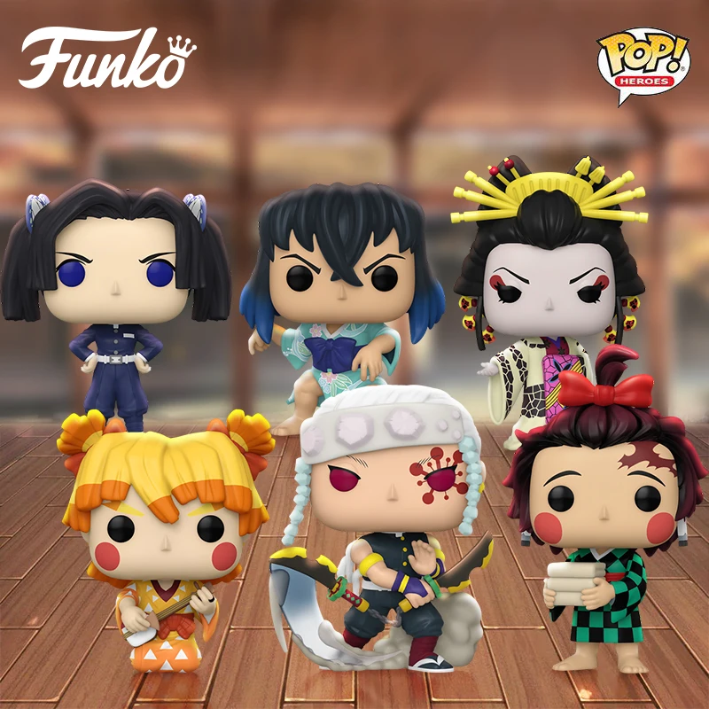 Genuine in Stock Funko Pop Demon Slayer Blade Stove Door Charcoal Jiro Uta Tianyuan My Wife Shanyi Handmade Model Toy Gift Movie