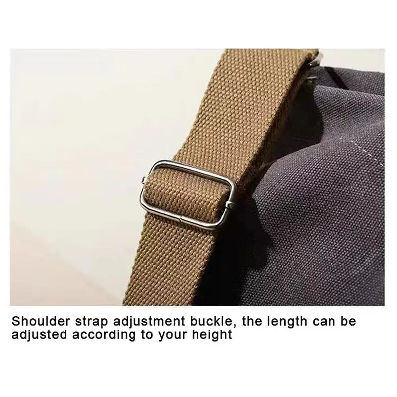 Hochwertige Canvas-Umhängetasche für Männer und Frauen, einfache Crossbody-Tasche aus gewaschenem Canvas, dicke Handtasche mit großer Kapazität, Tasche für Kunststudenten. – Detail 11