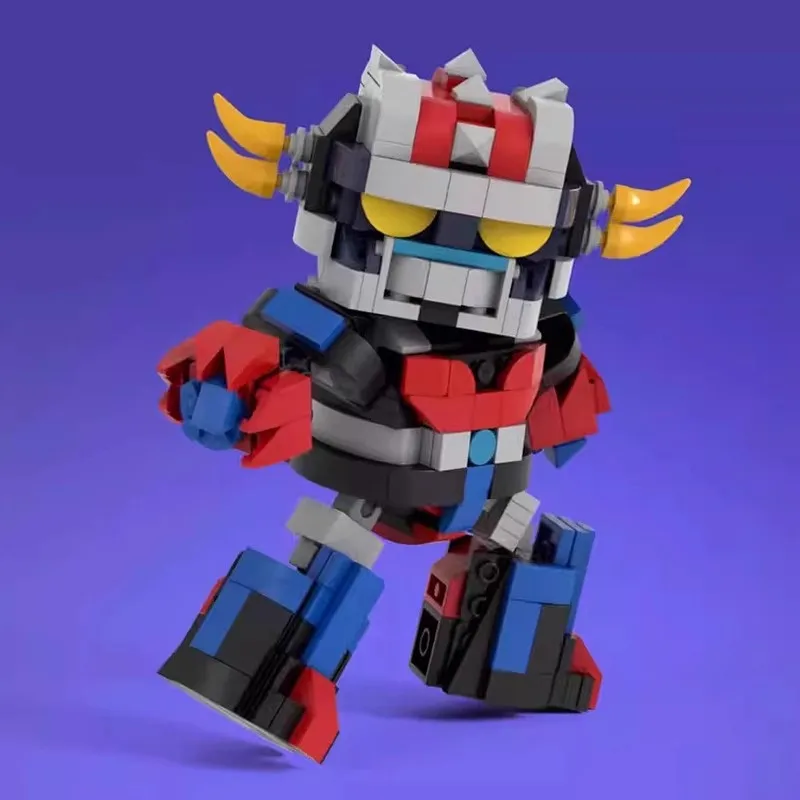 SD Grendizer Robot UFO Mecha Building Blocks Small Particles DIY Assemble Bricks Educational Toys Ornaments Gifts for Children