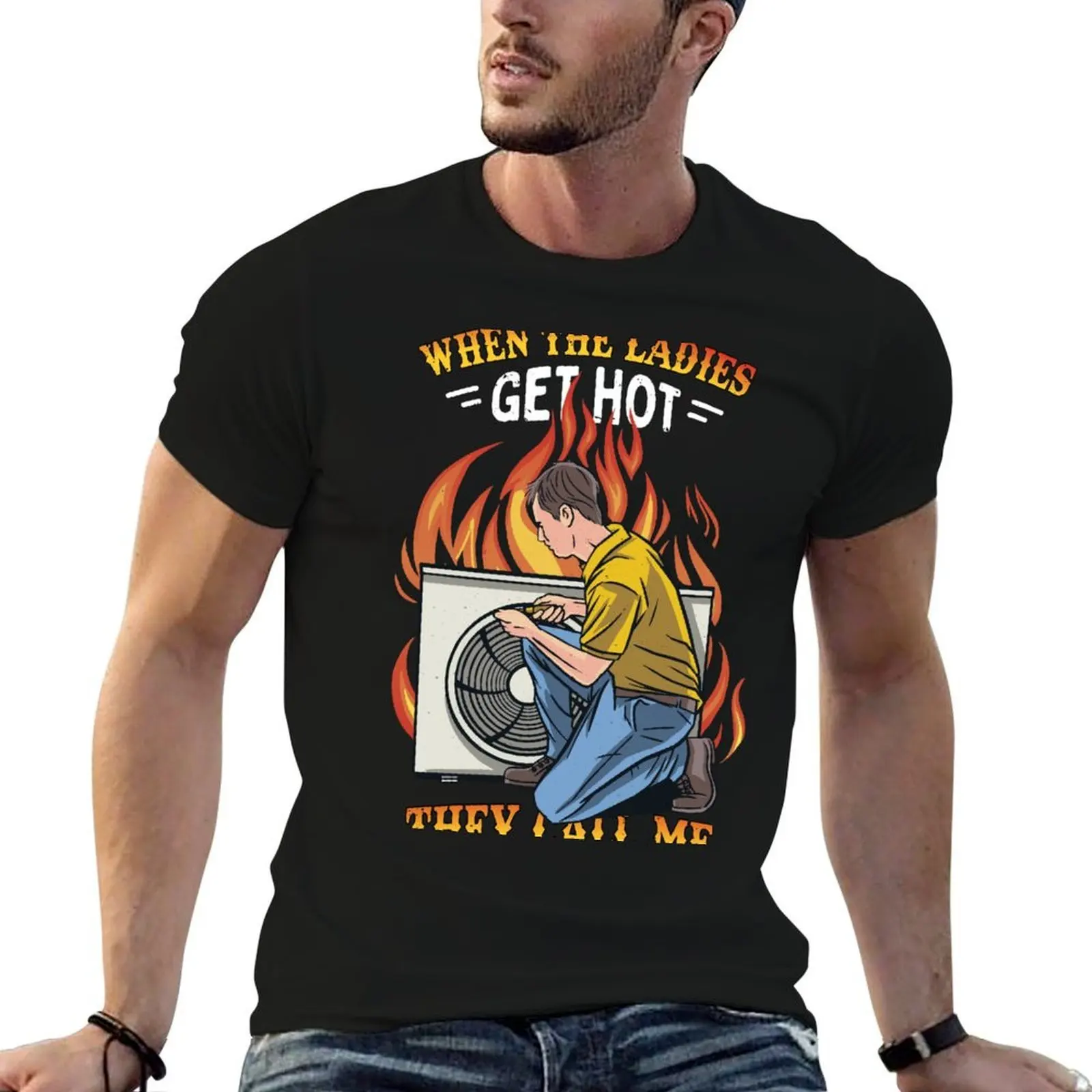 

HVAC Repair Technician Art For Contractors T-Shirt essential t shirt man t shirt summer T-Shirt