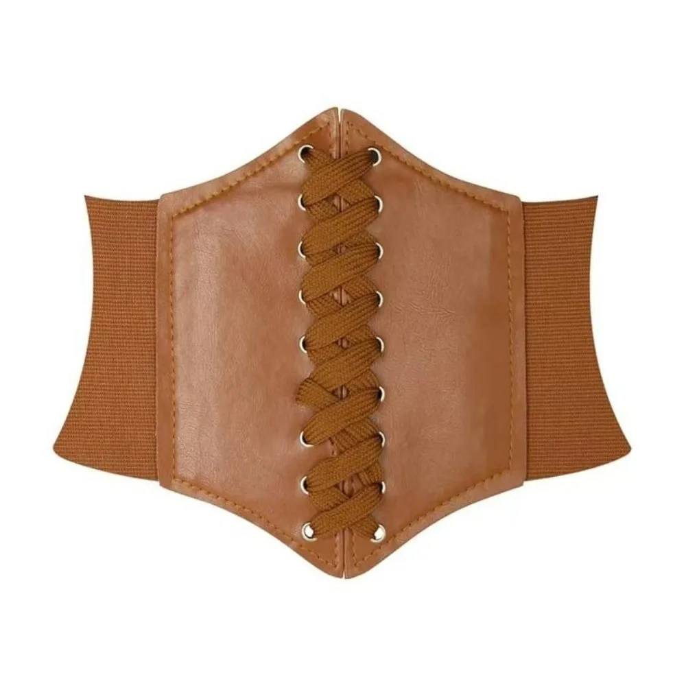 Breiter Korsett-Taillengürtel mit elastischem Design, schlankmachender Taillengürtel, externer Tragegurt, dekorativer Taillengürtel für Röcke, Kleider, Oberteile, Kleidung – Detail 3