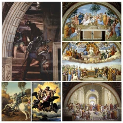 Retro Classics Renaissance Famous Painter Raphael Poster and Prints Canvas Painting Wall Art Pictures Home Room Decor