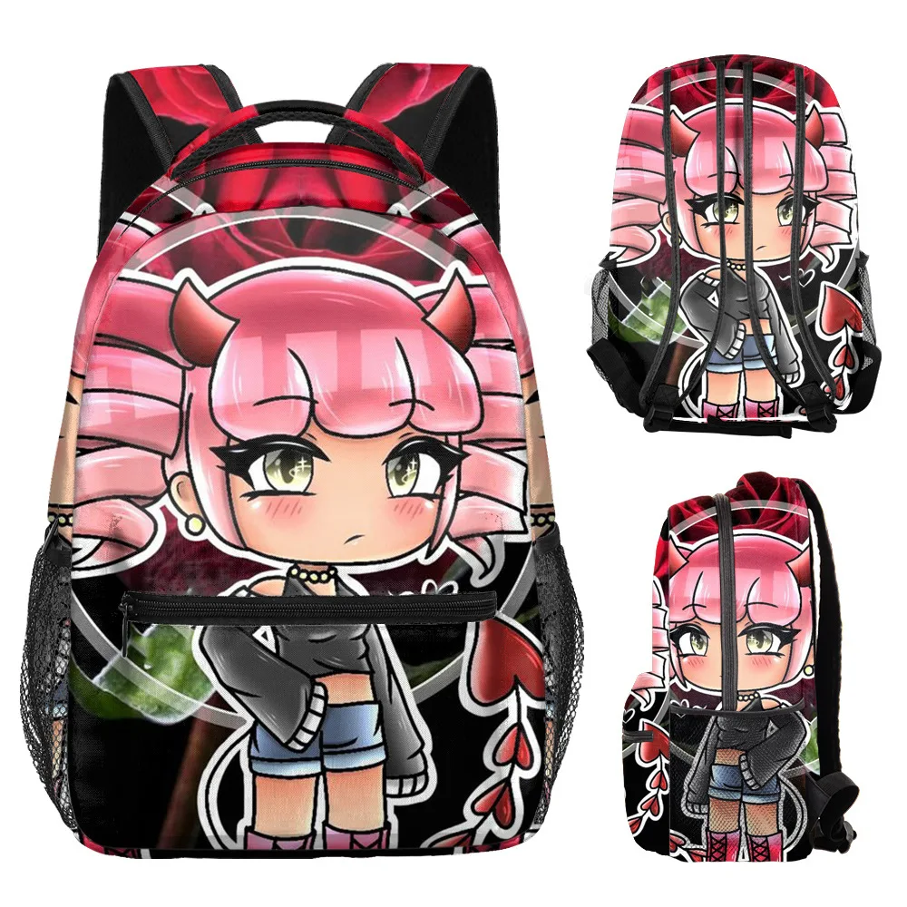 

Trendy Kpop Youthful School Bags Unisex Cute Gacha Life Travel Bags 3D Print Oxford Waterproof Notebook Shoulder Backpacks