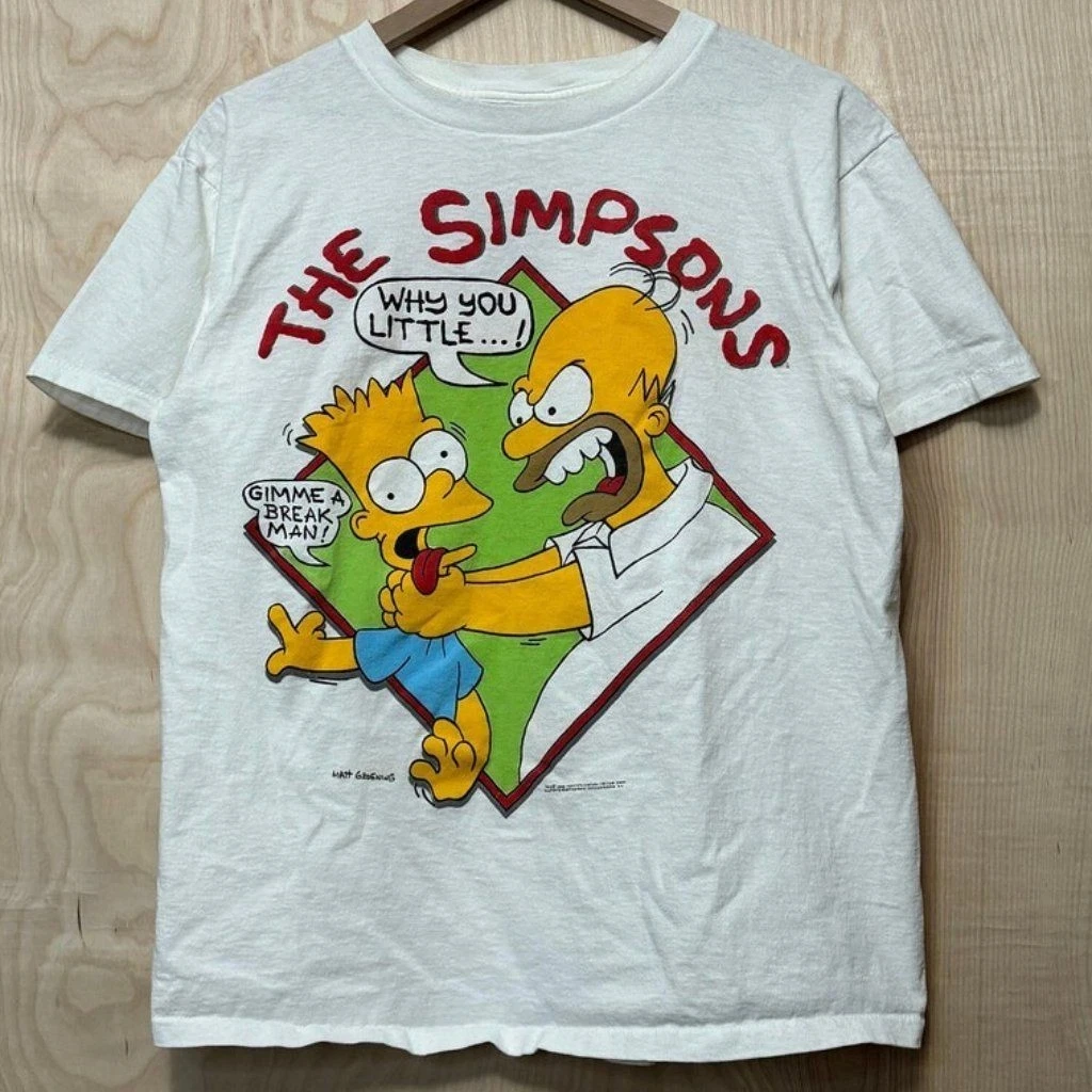 Vintage 90s The Simpsons Homer Bart Por que você Pouco Gráfico FRETE GRÁTIS Masculino Grande S-4XL Tee Santa Tee Engraçado Camiseta Gráfica Retro