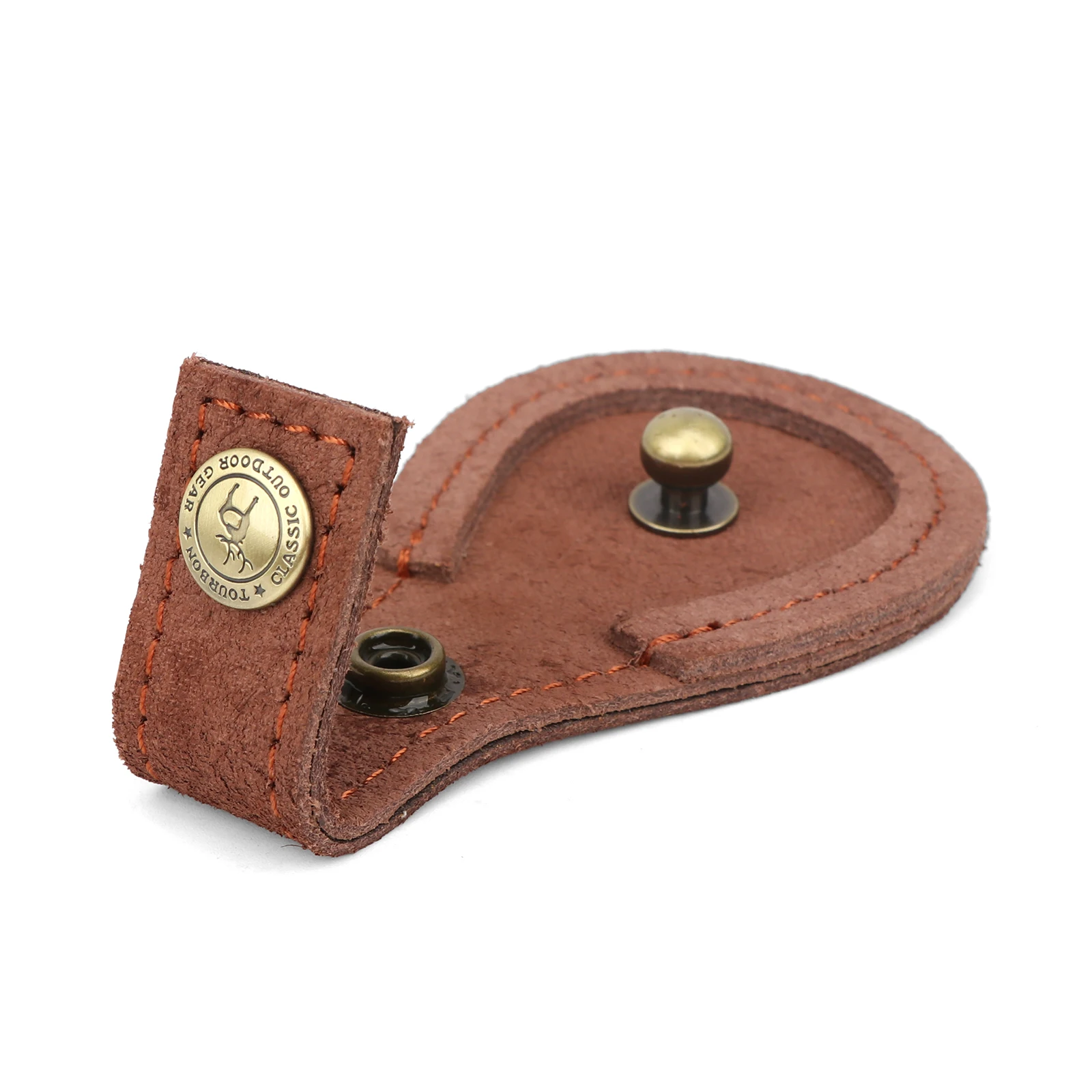 Tourbon Jagd Zehenpolster Leder Schießpistole Barrel Rest Zehenschuhe Schutz Maulkorb Aganist Clay Brown Gun Zubehör