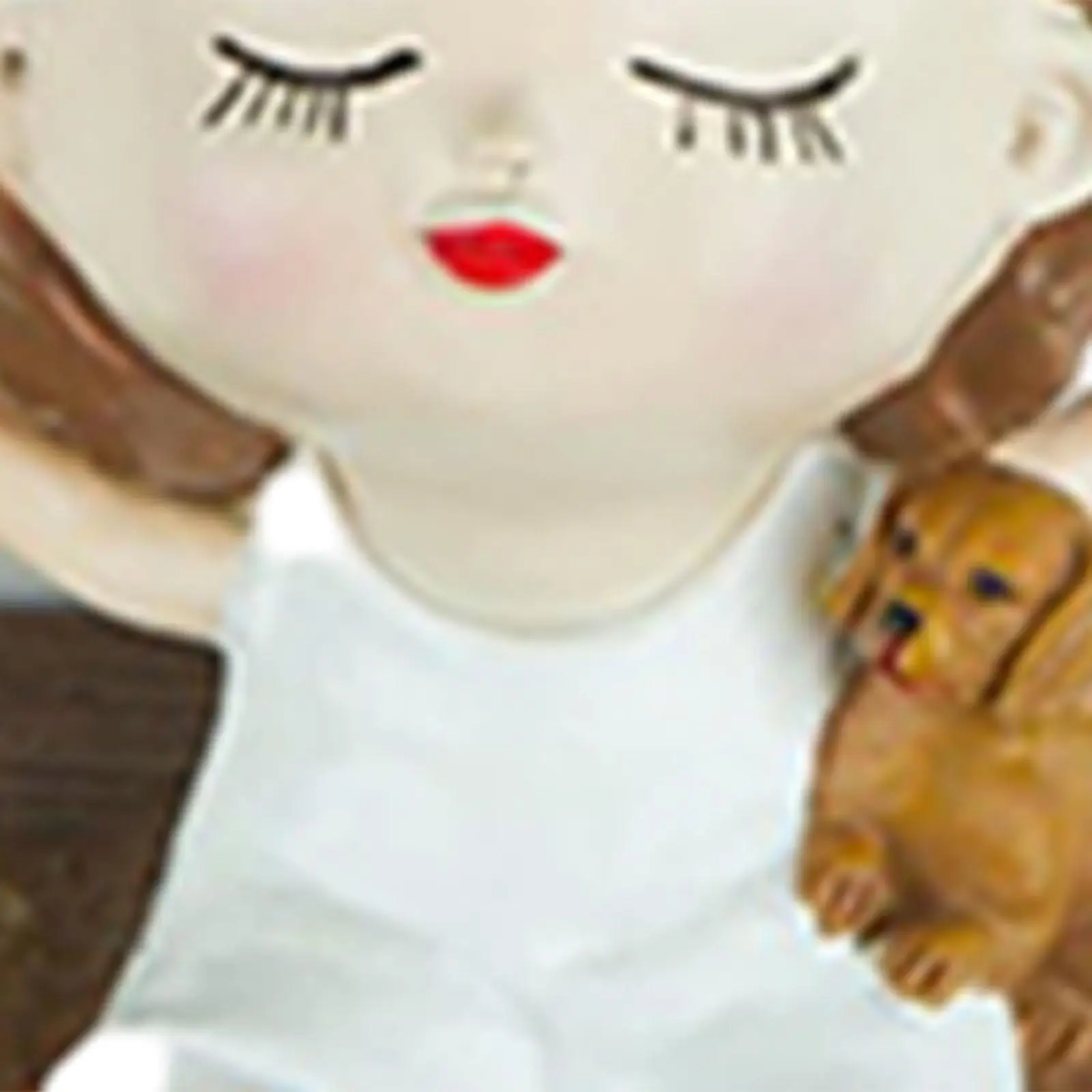 Swing Hanging Rope Girl Flowerpot, Bonsai Pot ,Gardening Pot, Lightweight Unique Swing Planter