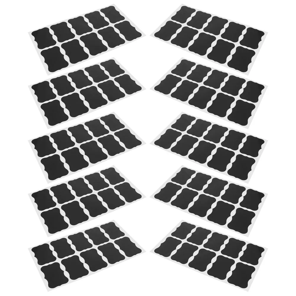 

200 шт. этикетки для классной доски, черные перезаписываемые наклейки для банок, бутылок, кухонная кладовая, вечерние, свадебные контейнеры для еды