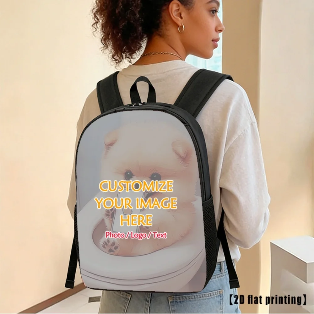 Personalized Custom Photo Backpack Upload Your Own Picture HD Full Print Daypack Unisex Student Travel School Shoulder Gift Bag
