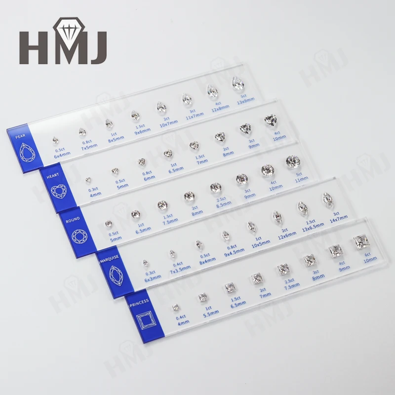 HMJ Jewelry Setting Gemstones Size Diamond Carat Ring Sizer Tester Guideline Tools Comparison Jewerly Dealer Tools Set Wholesale