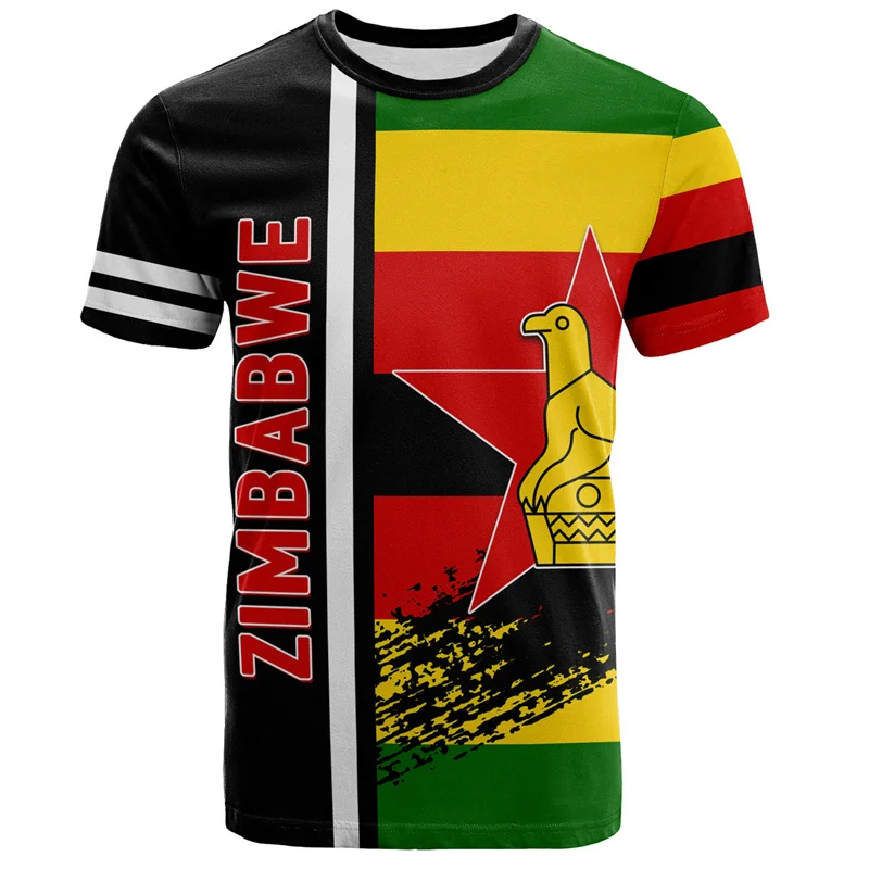 Harajuku 3D Zimbabwe Flag Print T Shirt For Men Children Sports Peace And Love T-shirts Unisex Fashion Tee Shirts Mens Clothing