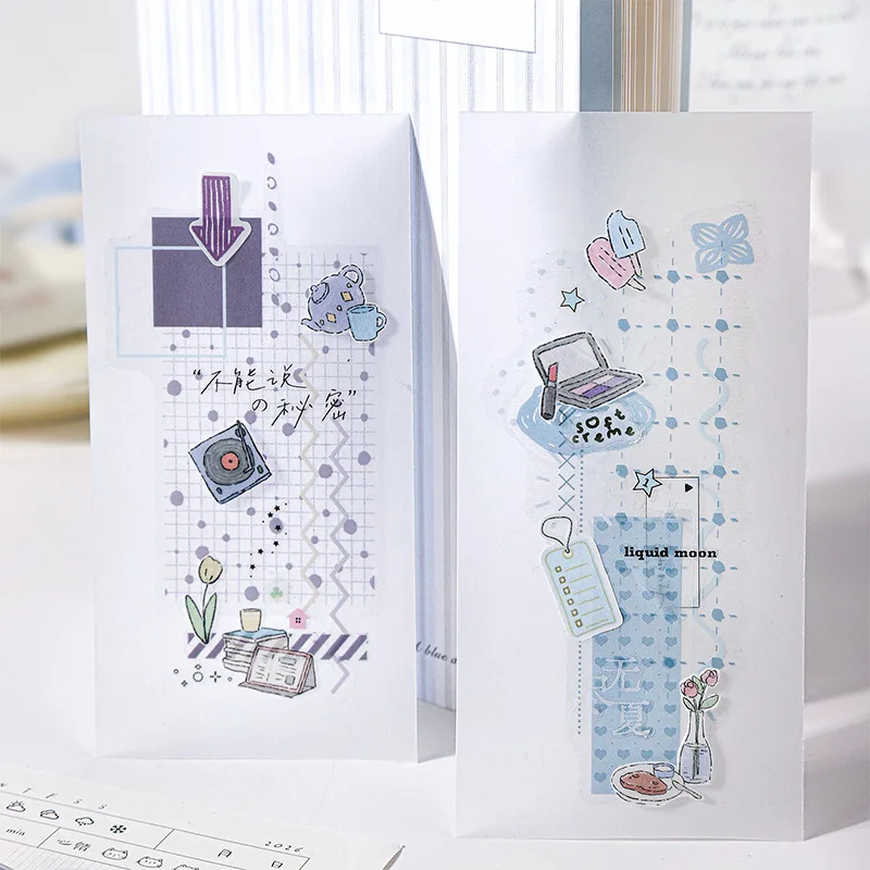 

Набор из 6 упаковок/1 лота: Декоративные наклейки Kawaii для скрапбукинга, дневников и мобильных устройств, тема «Рыболовный остров», для творчества своими руками