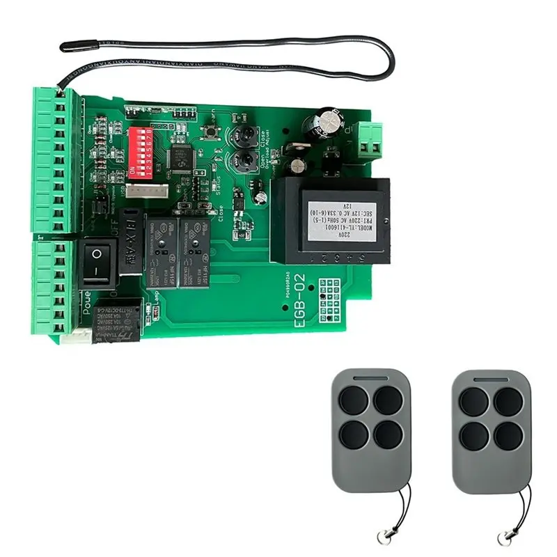 

FEDI-AC 2200V Gate Motor Control Board+ 2X Remote Control For Automatic Sliding Door Openers
