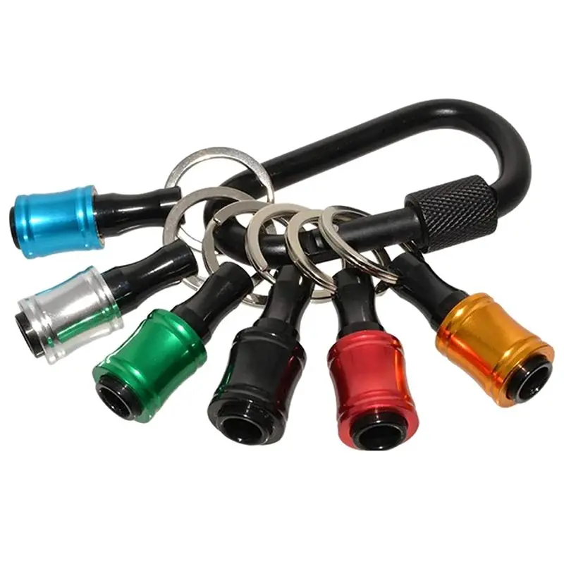 [A93Z!】 6Pcs Upgrade Bit Holder 1/4Inch Hex Aluminum Alloy Screwdriver For Power Drill Bit Extensions