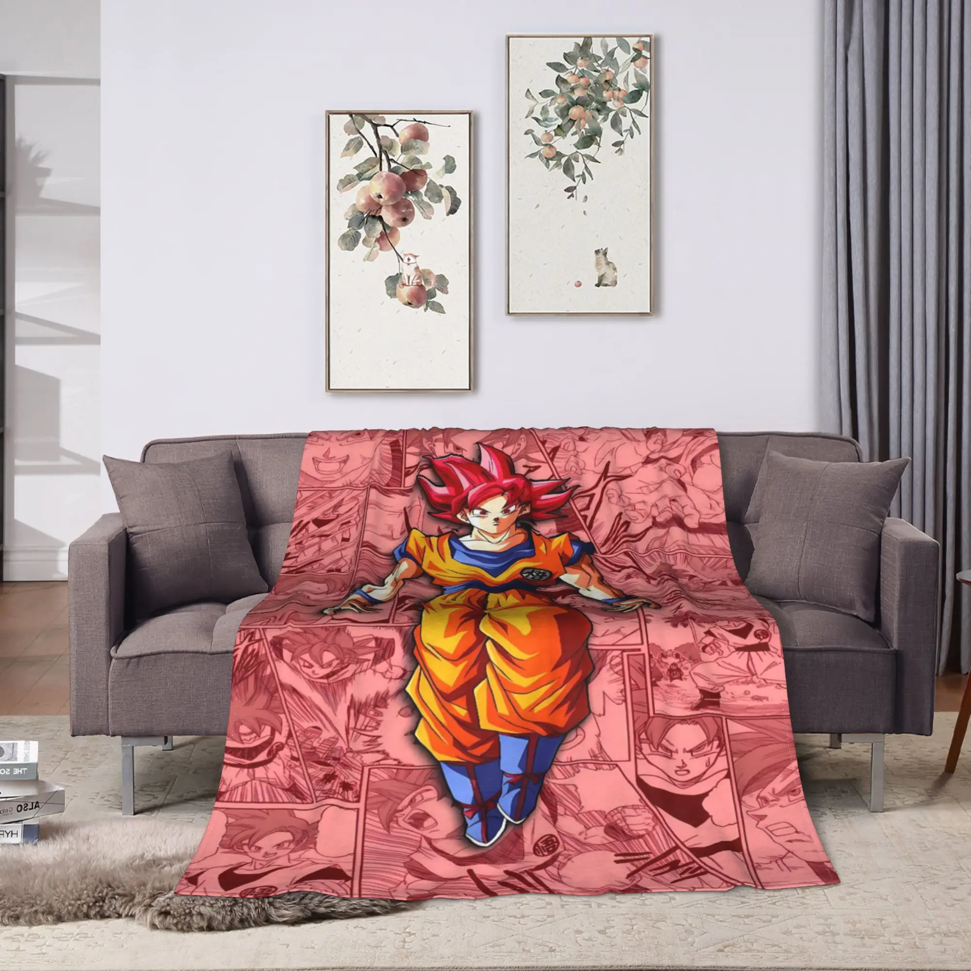 Classic Group D-Dragon B-Ball Anime Blankets Warm Plush Throw Blanket For Girls Boys Couch Chair Flannel Bedspread Bed Cover