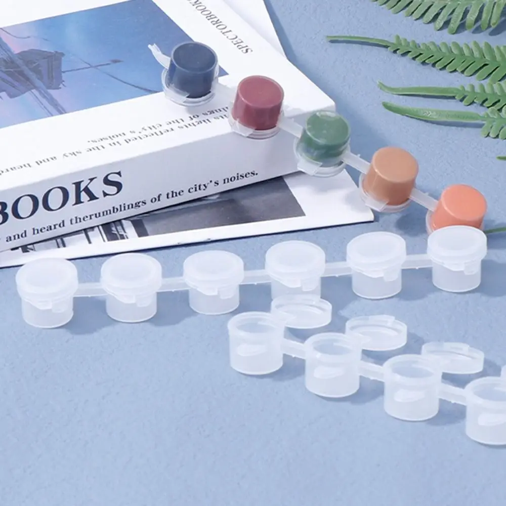 Compact Design Plastic Pigment Strips 2ml/3m/5ml 6/8 Connected Pots Paint Box Watercolor Empty Box Watercolor Painting