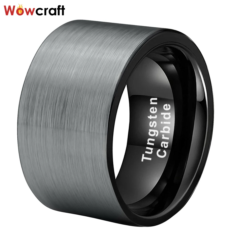 12mm pierścienie węglikowe obrączka dla mężczyzn Dropshipping hurtownia szczotkowane wykończenie kocham cię grawerowane Comfort Fit