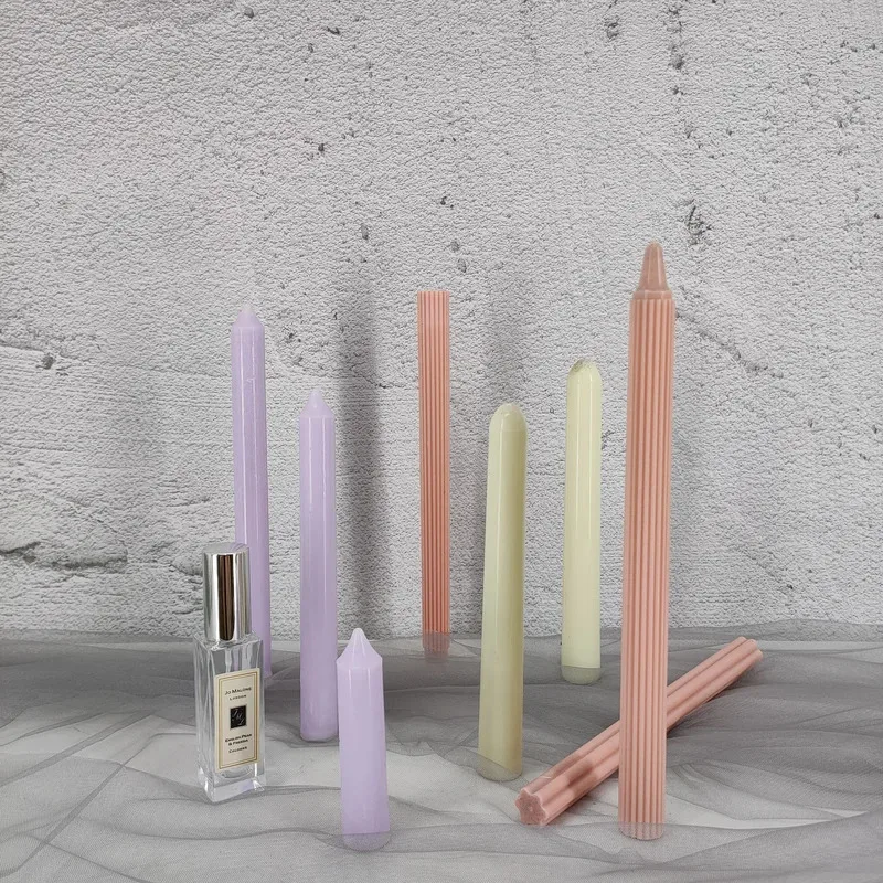 Long Pole Plastic Candle Mold for Handmade DIY Craft Clay Candle Making