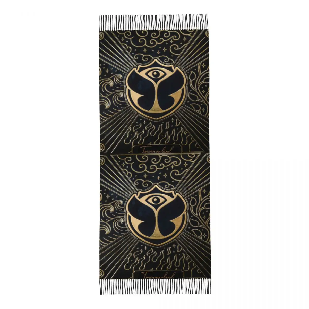 Tomorrowland Scarf Wrap for Women Long Winter Warm Tassel Shawl Unisex Belgian Electronic Dance Music Festival Scarves