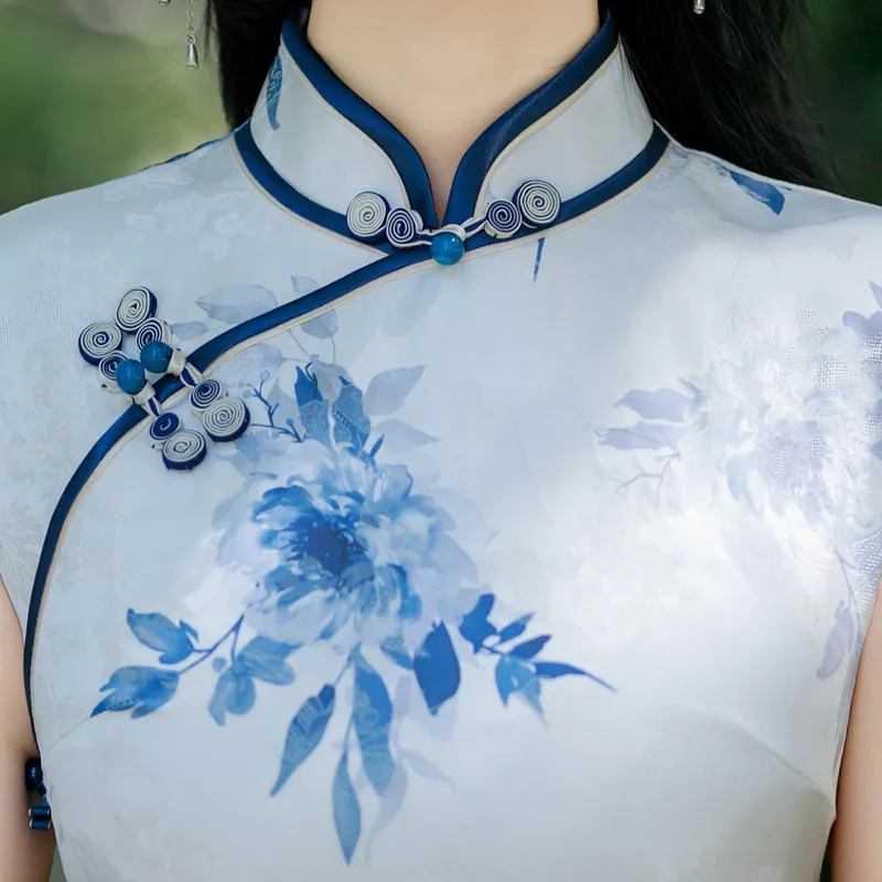 

Yourqipao, летнее ретро-модное элегантное Cheongsam с воротником-стойкой, восточная одежда, вечернее платье в китайском стиле Qipao для женщин