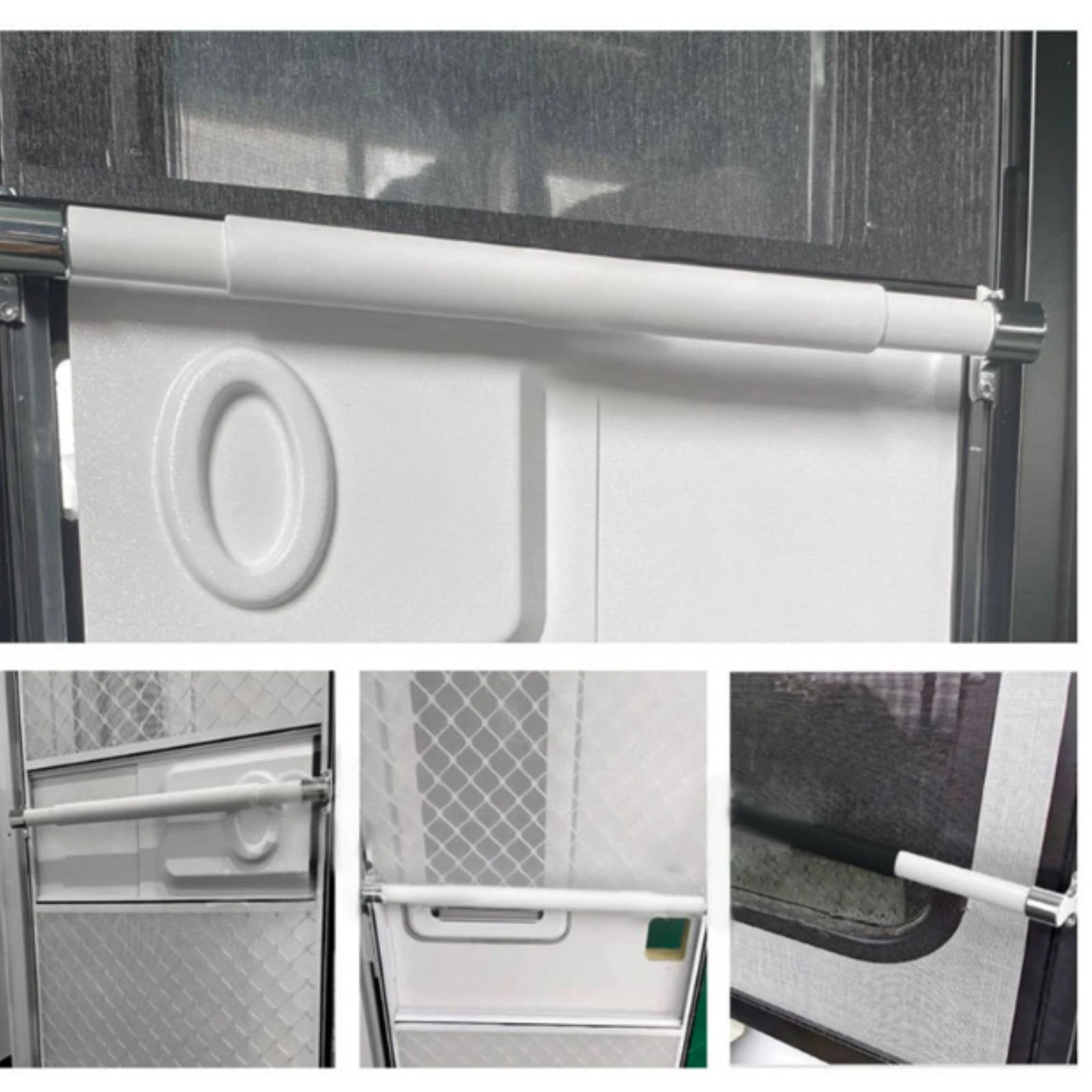 RV Grab Handle Adjustable-Length Grab Handle with Cover Plate Entry Door Assist Bar Sturdy Handrail Ergonomic for Campers view 4