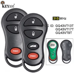 KEYECU 315MHz muslimatexmuslimah portachiavi a distanza per Chrysler Voyager Cruiser per Dodge Ram Dakota Jeep Cherokee