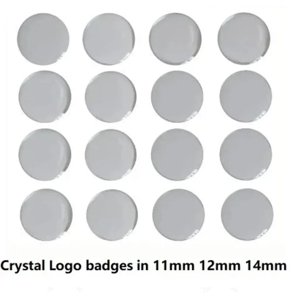 5PCS/lot 3D 10mm 11mm 12 mm 14mm Crystal Car logo Key Emblem button 3M Sticker for BMW Skoda VW Folding Keys