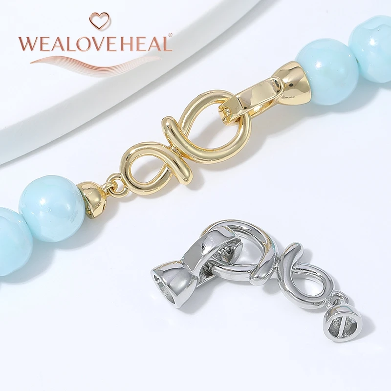 1 Stück 18K vergoldeter Messing-Perlenverbinder in Form einer 8-förmigen Musiknote mit Bechernüssen, DIY-Schmuckzubehör für Halsketten und Armbänder – Detail 17