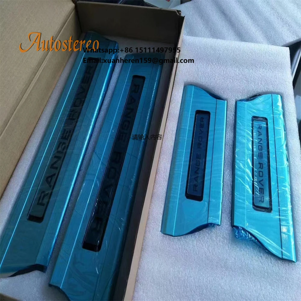 For Range Rover Tread Plates Exterior Accessories LED Lights Door Sill Scuff Plate for Range Rover Vogue/sport