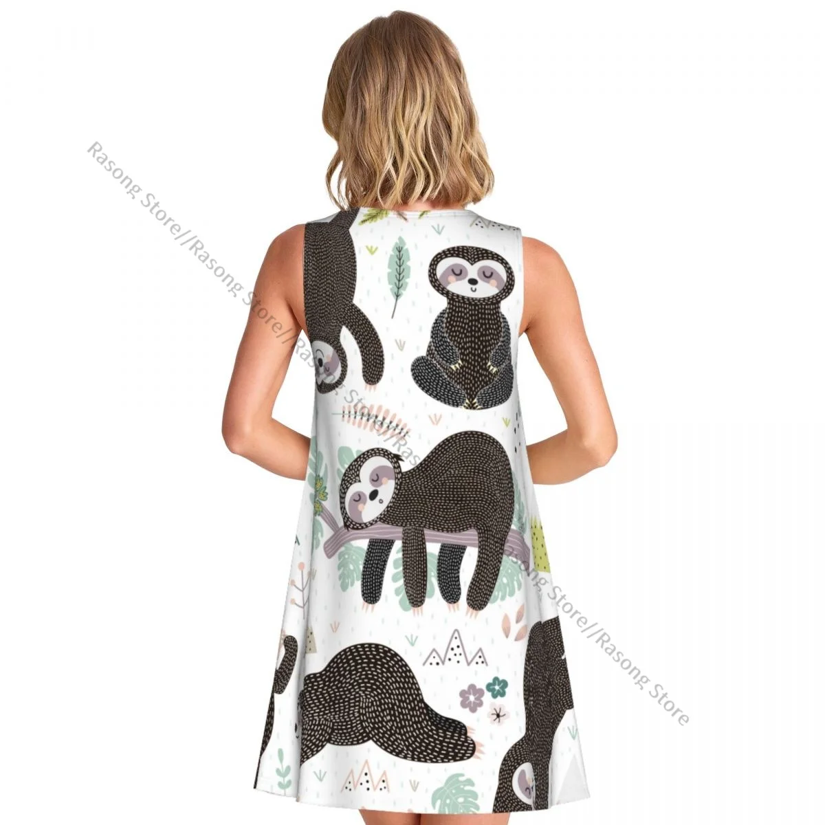 Abito da donna Simpatico cartone animato Paresse per dormire T-shirt casual estiva Coprispalle da spiaggia